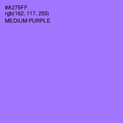 #A275FF - Medium Purple Color Image